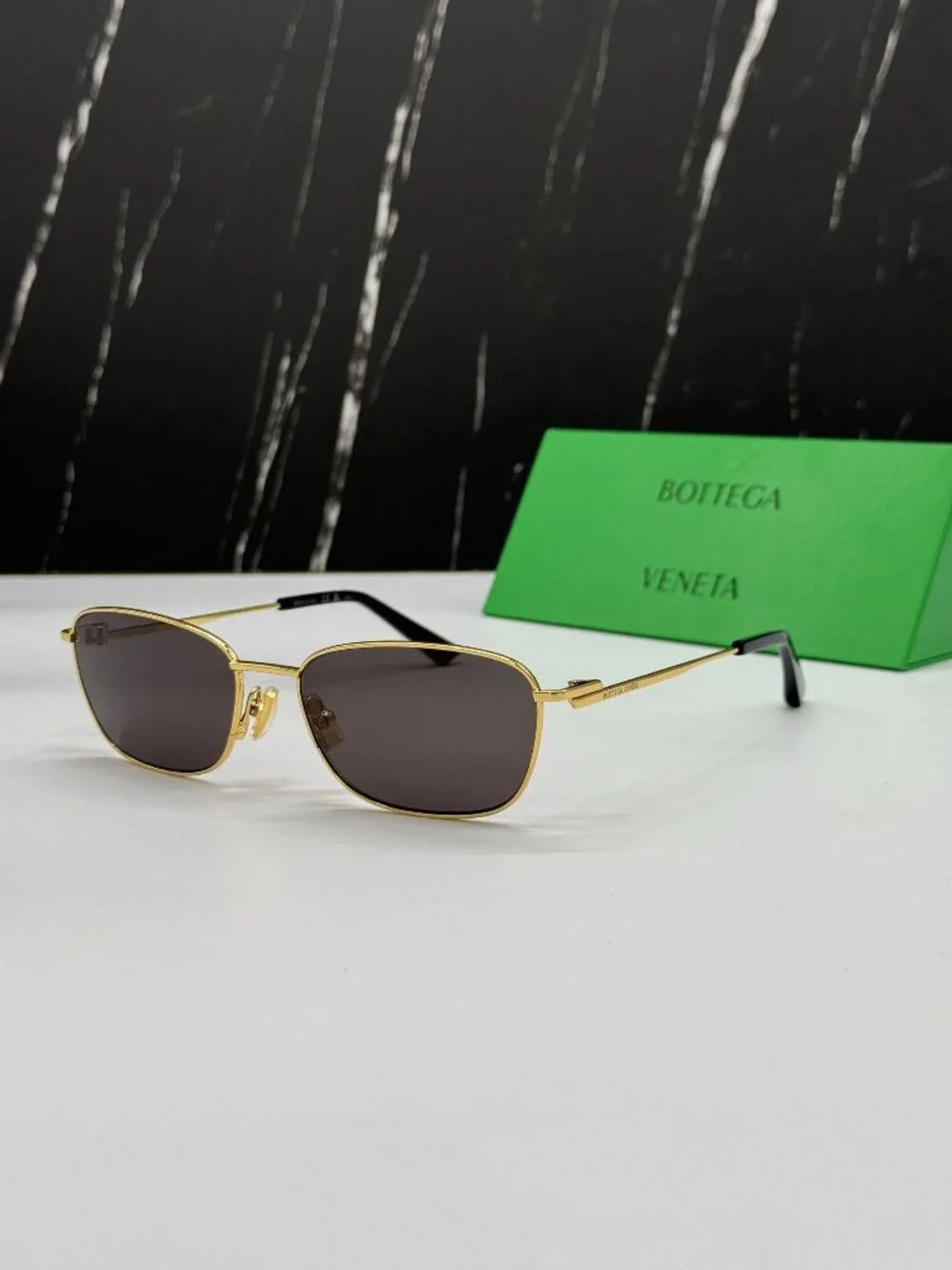 NEW BOTTEGA VENETA BV1300S 001 WOMEN GOLD SUNGLASSES